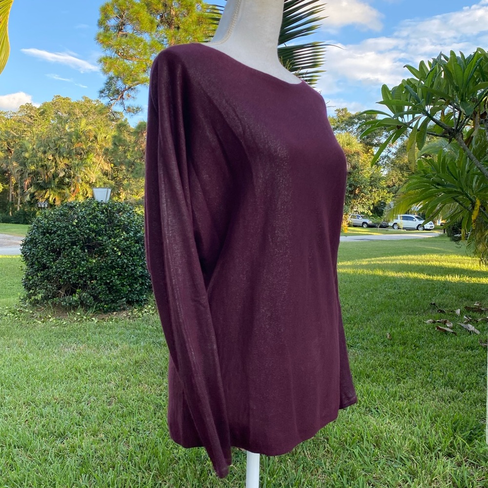 Ralph Lauren Burgundy Shimmer Long Sleeve